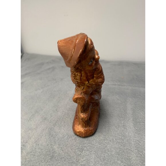 Vintage Faux Wood Wee Willie Winkie Boy Figurine Nursey Rhyme 1960s - Picture 4 of 9